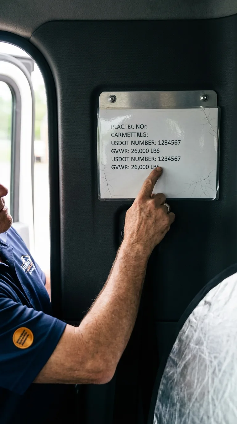 USDOT licensing placard verification in Cooperstown